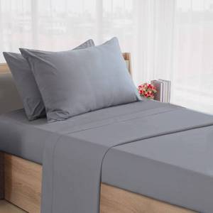 lot 20020 image: SPRINGSPIRIT Cot Sheets 30 x 75 x 9, 4 Piece Cot Sheet Set, Cot Size Fitted Sheets with Narrow TwinCamp BunkRvs BunkGuest BedsTrifold Mattress, Grey
