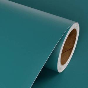 lot 20455 image: Livelynine 15.8x394 Dark Teal Wallpaper Peel and Stick Removable Contact Paper Waterproof Self Adhesive Solid Color Blue Green Wall Paper for Bathroom Bedroom Kids Renter Friendly Kitchen Vinyl Wrap