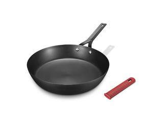 lot 20474 image: Yonida Carbon Steel Pan, 10 Inch Nonstick Frying Pan Skillet, Pre-Seasoned Carbon Steel Cookware with Removable Silicone Handle Holder, IndoorOutdoor, Induction & Oven Safe