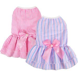 lot 20492 image: Dog Dress, Cute Pet Princess Dresses with Bright Color Design, Sweet Bowknot, Dog Clothes for Small Dogs Girl, Breathable & Lightweight, for Spring Summer, 2 Pack (Rose PinkBlue, Large)