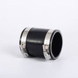 lot 2040 image: 2.25in ID Straight Silicone Hose Coupler with Stainless Steel Hose Clamps, 2-14 in Silicone Coupler High Temp 4-Ply Reinforced 3in Length