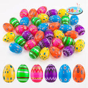 lot 11111 image: Easter Decoration Kit with Colorful Surprise Eggs( Only Half Box)