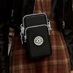 lot 12366 image: Small Crossbody Bag, Adjustable Strap, Black Mini Phone Wallet Purse, Compact Cell Phone Carrier for Hands-Free Convenience