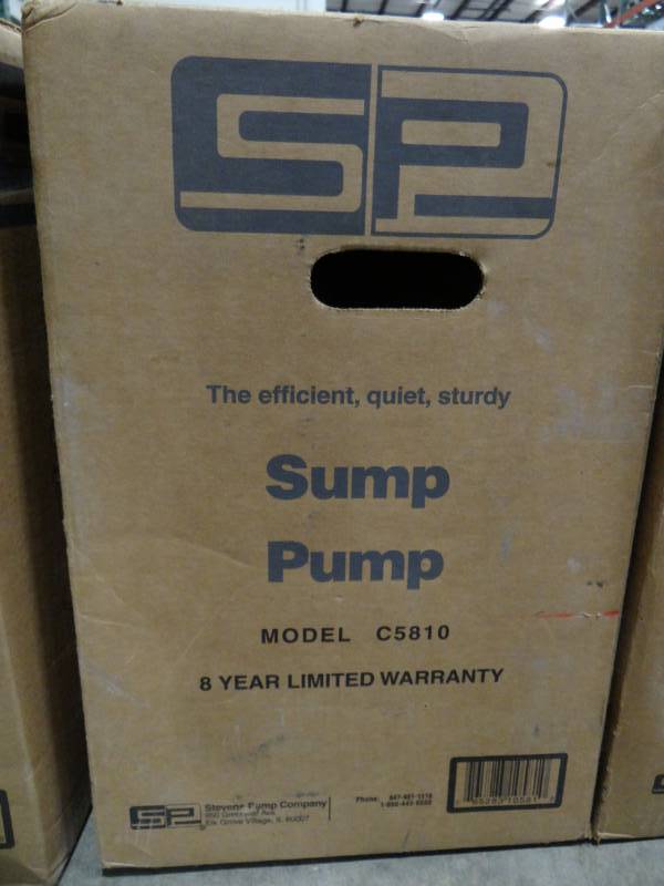 lot 3576 image: SE Sump Pump Model # C5810