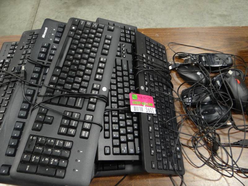 lot 3605 image: Lot Of 12 Keyboard & 7 Mouses