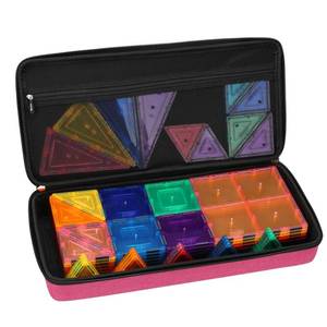 lot 1035 image: Aproca Case Compatible with PicassoTiles 110 100 60 42 PiecesUNHE YHK 100Pcs Magnet Building Block Sets, Storage Portable Bag -Red (Case Only)