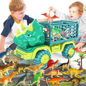 lot 1062 image: Dinosaur Truck Toys for Kids 3-5, Triceratops Car Toy with 15 Dino Figures,Large Activity Play Mat, Dinosaur Eggs, Dinosaur Play Set for Boys and Girls,Christmas Xmax,Stocking Stuffers