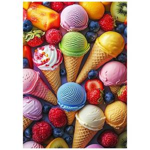 lot 2057 image: Jeaiciro 100 Piece Puzzles for Kids Ages 6-8 & 8-10, Delicious Ice Cream Jigsaw Puzzle, Educational Kids Puzzle, Large Piece Puzzles for Adults, Fun Family Activity 11  15in