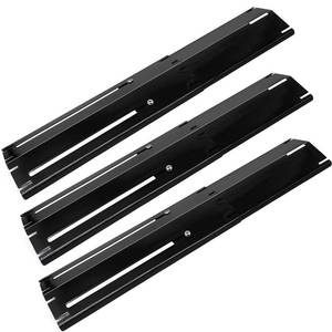 lot 2069 image: Criditpid Porcelain Steel Universal Heat Tents Replacement for Brinkmann, Charbroil, Nexgrill, Backyard Grill, Set of 3 Adjustable Heat Plate Flame Tamer Burner Cover, Extends from 11.75 up to 21 L