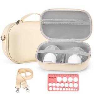 lot 2102 image: Breast Pump Storage for Hands-Free Breast Pumps with Nipple Ruler, Wearable Breast Pump Case Compatible with MomcozyWilloweufySecurityMedelaBluefair Wearable Breast Pumps