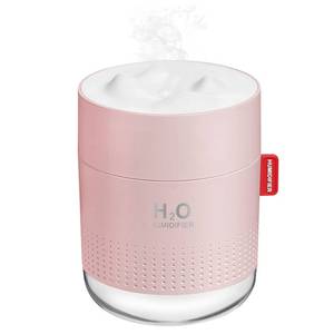lot 2130 image: Portable Mini Cool Mist Humidifier, 500ml USB Personal Desktop Humidifier for Baby Bedroom, Travel, Office, Home - Auto Shut-Off, 2 Mist Modes, Super Quiet (Pink)