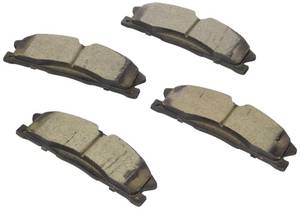 lot 2137 image: BOSCH BC1611 QuietCast Premium Ceramic Disc Brake Pad Set - Compatible with Select Ford Explorer, Flex, Taurus Lincoln MKS FRONT