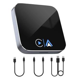 lot 2141 image: Wireless CarPlay and Android Auto Adapter Streaming Video Fits NetflixYouTubeTikTokTF Card, Upgrade Plug & Play Car Video Box, Converts Wired to Wireless CarPlay Adapter for Android 10.0 & iOS 10