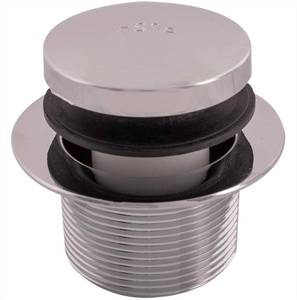 lot 2163 image: Eastman Tip-Toe Bath Drain Assembly Kit with Flange and Drain Washer, 1-12 Inch x 11.5 Inch Coarse Thread, Chrome Plated, 35235