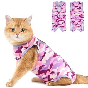 lot 2168 image: Avont Cat Recovery Suit - Kitten Onesie for Cats After Surgery, Cone of Shame Alternative Surgical Spay Suit for Female Cat, Post-Surgery or Skin Diseases Protection -Purplecamo(M)