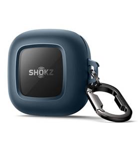 lot 2202 image: SURITCH for SHOKZ OpenFit Case Cover, Shockproof Magnetic Cases for SHOKZ OpenFit Open-Ear Earbuds True Wireless Bluetooth Headphones, Protective Cover with Magnetic Lid Lock & Carabiner, Navy