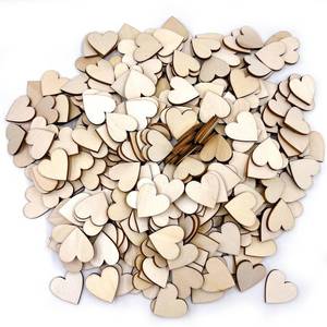 lot 4213 image: 300 Pcs Wooden Hearts for Crafts, 1inch Heart Shaped Wood Sheets, Christmas Wood Decorations for Tree, Blank Unfinished Wood Ornaments for Wedding, Wooden DIY Christmas Ornaments Hanging Decorations