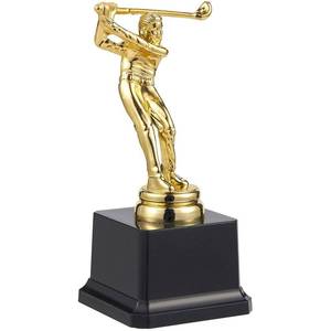 lot 4223 image: Juvale Golf Trophy - Gold Award Trophy for Golf Tournaments, Competitions, Parties - Kids and Adults - Plastic, 3 x 7 x 3 Inches (7.6 x 17.8 x 7.6 cm)