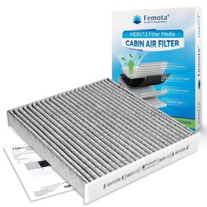 lot 6115 image: Femota Certified MERV 13 Cabin Air Filter with Activated Carbon, CF10285(CP285) for Camry, RAV4, Highlander, Corolla, 4Runner, Prius, Sienna, Lexus, Subaru.