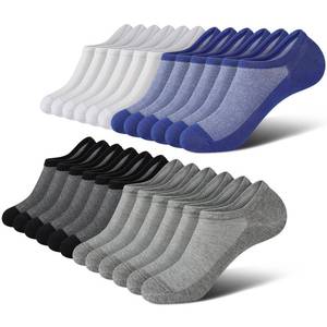 lot 6119 image: wernies No Show Men Socks, Low Cut Ankle Sock, Men Short Socks Casual Cotton Socks Size 6-10