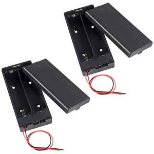 lot 6145 image: ACEIRMC 2pcs 18650 Battery Storage Case 2 Slots x 3.7V for 2x18650 Batteries Holder Box Container with ONOff Switch (2 Slots with Switch Cover)