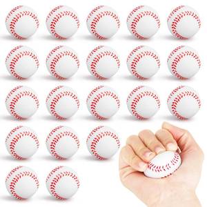 lot 6147 image: Hxezoc 20 Pieces Mini Baseball Stress Balls Baseball Party Favors Foam Sports Balls Small Squeeze Anxiety Bulk Toy Ball for Kids Birthday Party, School Reward Carnival Party Supplies