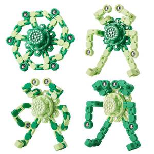 lot 6155 image: Gokeey St. Patricks Day Decorations Transformable Fidget Spinners for Kids and Adults Stress Relief Sensory Toys for Boys and Girls Fingertip Gyros for Party Favors Birthday Gifts for Kids