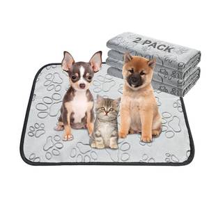 lot 6171 image: Qeils Reusable Puppy Pads, 2 Pack Washable Pee Pads for Dogs, Waterproof Non Slip Wee Wee pad, Absorbent and Leakproof Training Mats for Potty, Crate, Playpen, Bed, Sofa, 18x 24