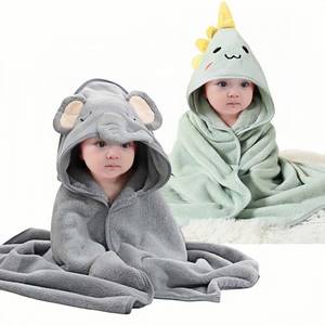 lot 6174 image: 2 Pcs Baby Hooded Towels,31 x 31 in Baby Washcloths, Infant Super Soft Baby Bath Towels with Hood for Toddlers1-3,Highly Absorbent Viscose Hooded Towel for Boys, Girls, Newborn Essentials