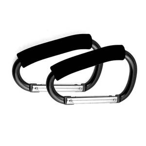 lot 6178 image: Stroller Hooks by Baby,Large Stroller Hooks for Mommy, 2 pcs Carabiner Stroller Hook Organizer for Hanging Purses, Diaper Bag, Shopping Bags. (Purple)