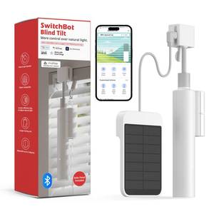 lot 6180 image: SwitchBot Blind Tilt Motorized Blinds - Smart Electric Blinds with Bluetooth Remote Control, Solar Powered, Light Sensing Control, Add Hub Mini to Make it Compatible with Alexa & Google Home