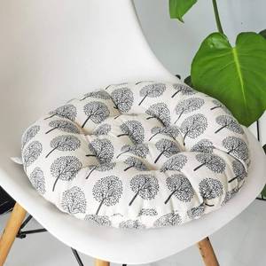 lot 6186 image: vctops Bohemian Soft Round Chair Pad Garden Patio Home Kitchen Office Seat Cushion Tree Beige White Diameter 18