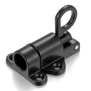 lot 6195 image: Wocoe 3 Packs Black Self-Closing Latches��Spring Bolt Latch��Spring Door Lock��Aluminum Alloy Safety Automatic Spring Barrel Door Lock with Screws��Used for Gate,Window and Cabinet etc