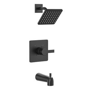 lot 9582 image: Replacement for Delta 1314 Series Shower Trim Kit, Compatible with Delta R10000 Valve Tub Shower Faucet Set, Black Shower Head and Handle Set, Matte Black (Cartridge and Valve Not Included)