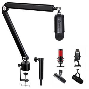 lot 9592 image: Blue Yeti Boom Arm with Extension Tube - Mic Boom Arm Compatible with HyperX QuadCast, Weighted Metal Height adjustment Mic Arm for QuadCast,Blue Yeti,Shure MV7,Rode and Most Gaming Mic By SUNMON