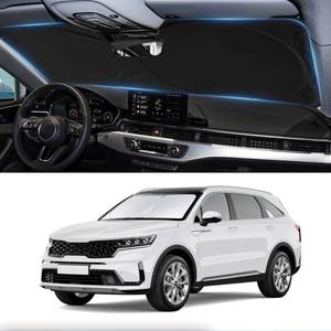 lot 10271 image: Custom Fit Sorento Windshield Sunshade for 2021-2024 2025 2026 KIA Sorento Front Window Shades Cover for Windshield Sun Visor Protector 210T Reflector Block Heat and Sun Protection Cooler Accessories