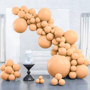 lot 10284 image: PartyWoo Nude Balloons 100 pcs Different Sizes Pack of 36 18 12 10 5 Inch Beige Apricot Balloon Arch Kit Garland for Thanksgiving Graduation Baby Shower Boho Theme Birthday Party Decorations Nude-Y103