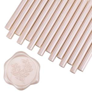 lot 10286 image: Yoption 15 Pieces Champagne Glue Gun Sealing Wax Sticks for Wax Seal Stamp, Great for Wedding Invitations, Envelopes, Cards, Christmas Gift Ideas, Wine Packages