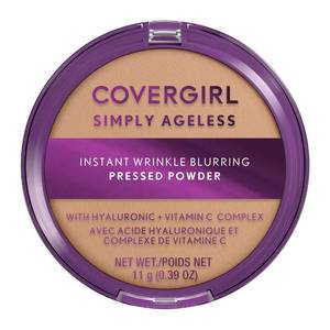 lot 10314 image: Covergirl Simply Ageless Instant Wrinkle Blurring Pressed Powder, Buff Beige, 0.39 Oz.