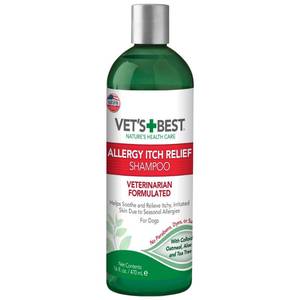 lot 10323 image: Vets Best Allergy Itch Relief Dog Shampoo, Oatmeal Dog Shampoo for Itchy Skin, Cleans and Relieves Discomfort from Seasonal Allergies, Anti Itch Dog Shampoo, 16 Oz