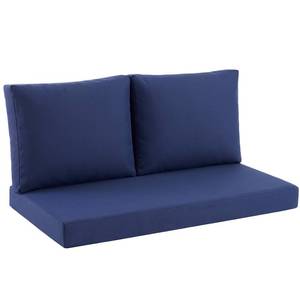 lot 11197 image: Zonamat Outdoor Loveseat Cushion Set, 46 x 26 Loveseat Cushions for Outdoor Furniture, Waterproof & Fade-Resistant Patio Furniture Cushions, Deep Seat Cushion for Bench, Swing and Couch, Navy Blue
