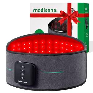 lot 11206 image: Medisana 3-in-1 Red Light Massager Belt, Heating Pad for Lower Back, Cordless Wearable Near Infrared & Red Light Therapy Belt with Adjustable Heat & Vibration for Back Pain, Gift for mom