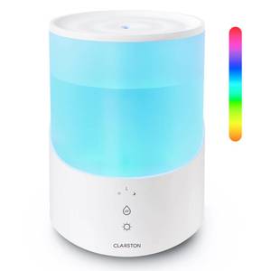 lot 11212 image: Clarston Humidifiers for Bedroom, 2.5L Cool Mist Humidifier with Essential Oils Diffuser and Nightlight, Top Fill Humidifiers for Home Large Room, Timer, Auto Shut-off, 25H Runtime (Turns On)