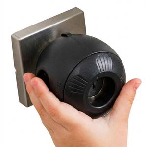 lot 12001 image: Child Safety Door Knob Cover (4 Pack) Hard-to-Remove Dual-Lock Door Handle Covers for Kids - Reusable Baby Proof Door Knob Locks - Installs Easily, No Tools Needed (Black)