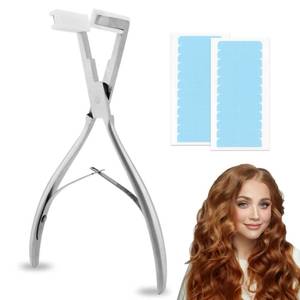 lot 12021 image: Tape-in Hair Extension Pliers - Stainless Steel Flat Surface Sealing Plier for Hair Extensions & Styling