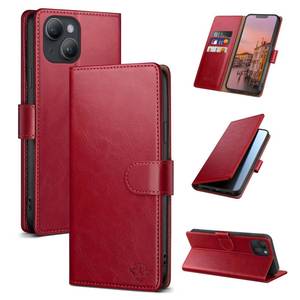 lot 12029 image: SUANDUCK Wallet Case for iPhone 14 6.1 with RFID-Blocking Credit Card Holder, PU Leather Folio Flip Cover Women Men Protective Phone Case Compatible with Apple 14, Red
