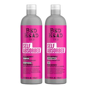 lot 12030 image: Bed Head by TIGI Self Absorbed Shampoo and Conditioner Set for Dry Hair, Nourishing and Strengthening Frizz Control Hair Care Duo, 25.36 Fl oz, 2 Pack (Leaking)