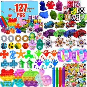 lot 12031 image: Korilave 127 Pcs Party Favors for Kids 4-8, Treasure Box Toys for Classroom, Prizes for Kids Classroom, Pinata Fillers Goodie Bags Stuffers, Bulk Fidget Toys Birthday Gifts