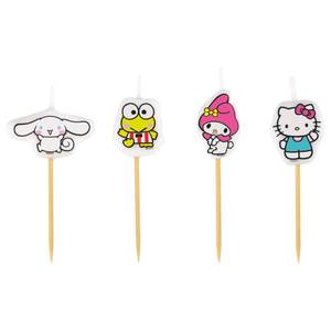 lot 12034 image: Unique Hello Kitty and Friends Pick Candles, 4 Count, Events and Party Supplies