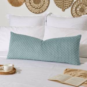 lot 12385 image: Kevin Textile 14x36 Inch Long Lumbar 1 Pack Boho Decorative Throw Pillow Cover Soft Striped Corduroy Rectangle Cushion Case Farmhouse Accent for Living Room Couch Sofa Bed, Dusty Green